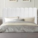 Ver imagem 1 de Cabeceira Estofada Alanis 100CM Solteiro Suede Branco - D A DECOR