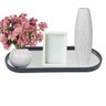 Bandeja Decorativa de Vidro Multiuso Oval - Preto - 1