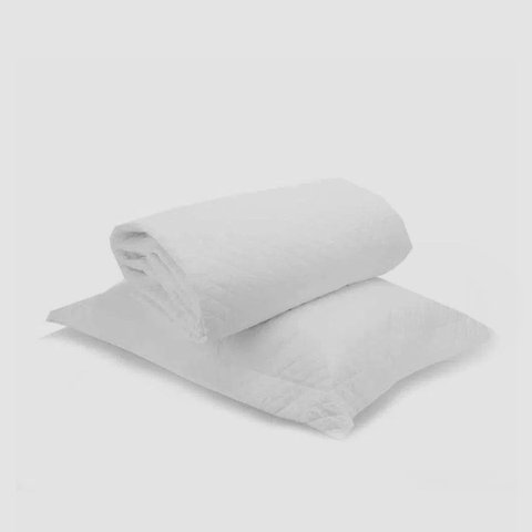 Colcha Studio Branca com Porta Travesseiros - Casal Blue Gardenia
