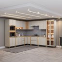 Ver imagem 3 de Conjunto Cozinha Planejada Modular 12 Peças Solari Mdf Jequitibá/gris Fosco G77 - Gran Belo