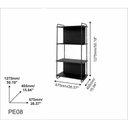 Ver imagem 3 de Estante Livreiro Maior Média com Tubos Quadrados de Aço Carbono Pintado e Prateleiras de Madeira MDP Frame Pozza Móveis 