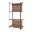 Ver imagem 2 de Estante Livreiro Maior Média com Tubos Quadrados de Aço Carbono Pintado e Prateleiras de Madeira MDP Frame Pozza Móveis 