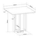 Ver imagem 3 de Conjunto Sala de Jantar 4 Lugares Quadrada Tampo de MDF Estela