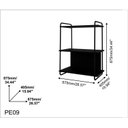 Ver imagem 3 de Estante Livreiro Maior Baixa com Tubos Quadrados de Aço Carbono Pintado e Prateleiras de Madeira MDP Frame Pozza Móveis 