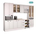 Ver imagem 4 de Cozinha Completa Milla Living 14 Portas 3 Gavetas MDF 320cm Branco