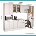 Ver imagem 5 de Cozinha Completa Milla Living 14 Portas 3 Gavetas MDF 320cm Branco