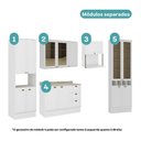 Ver imagem 2 de Cozinha Completa Milla Living 14 Portas 3 Gavetas MDF 320cm Branco