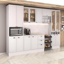 Ver imagem 1 de Cozinha Completa Milla Living 14 Portas 3 Gavetas MDF 320cm Branco