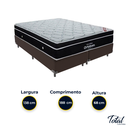 Ver imagem 3 de Cama Box Bipartido Casal Marrom e Colchão Elegant Superpocket Molas Ensacadas Ortobom