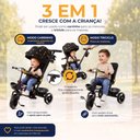Ver imagem 7 de Triciclo Infantil com Empurrador Haste 2 em 1 Luxo Carrinho de Passeio Criança com Capota 50kg Preto