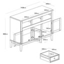 Ver imagem 3 de Buffet Antoine 3 Portas e 3 Gavetas Azul Petróleo 114cm - 67876