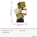 Ver imagem 7 de Escultura Decorativa de Metal Dourado 31x19x19cm Estátua Enfeite Sala Estante