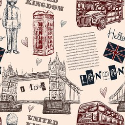 Papel de Parede Adesivo Lavável Reino Unido Londres Inglaterra Autocolante - 3