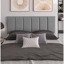 Ver imagem 1 de Cabeceira Casal Painel Estofada Para Cama Box Luxo 1,4m: Cinza