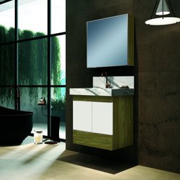 Lavatório em Porcelanato 60cm com Cuba Esculpida Blu - 2