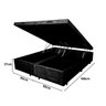 Cama Box Baú Bipartido Suede Preto + Colchão Freedom Ortobom Casal - 5
