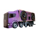 Ver imagem 5 de Caminhão Scania P320 Baú Caixa Som Bluetooth Usb Miniatura - Prata