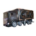 Ver imagem 3 de Caminhão Scania P320 Baú Caixa Som Bluetooth Usb Miniatura - Prata