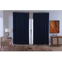 Ver imagem 1 de Cortina para Sala Quarto Blackout Tecido 2,70x2,30 Ellegance:azul Escuro