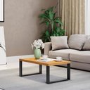 Ver imagem 1 de Mesa de Centro Estilo Industrial 67x44cm 100% Mdf F13 Pradel Móveis-freijó/preto Fosco