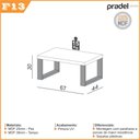 Ver imagem 3 de Mesa de Centro Estilo Industrial 67x44cm 100% Mdf F13 Pradel Móveis-freijó/preto Fosco