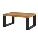 Ver imagem 2 de Mesa de Centro Estilo Industrial 67x44cm 100% Mdf F13 Pradel Móveis-freijó/preto Fosco