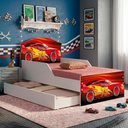 Ver imagem 2 de Mini Cama com Cama Auxiliar MDF 153x79 cm Vermelho Decmade
