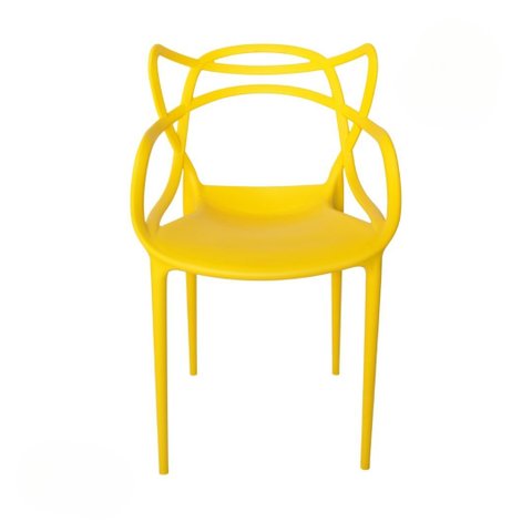 Kit 4 Cadeiras Allegra Estrutura Reforçada Contemporâneo:amarelo