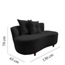 Ver imagem 7 de Namoradeira Sofá Feijão Suria Orgânica Couro Preto