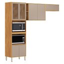 Ver imagem 1 de Cozinha Modulada Plena 3 Peças Torre Quente Cinamon Nude Prime Tx - Demóbile