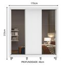Ver imagem 4 de Guarda Roupa Casal Madesa Mônaco 3 Portas de Correr com Espelhos com Pés