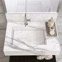 Ver imagem 2 de Bancada em Porcelanato para Banheiro 60cm Pró com Cuba Esculpida Yescasa Branco/Calacata
