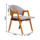 Ver imagem 2 de Kit 6 Cadeiras Sala de Jantar Premium com Braço Madeira Maciça Movellu Home