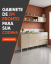 Ver imagem 4 de Balcão Gabinete Pia 2,00m Maceió Bymadero Amêndoa Off White – 4 Portas 2 Gavetas + 1 Gavetão