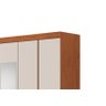 Guarda Roupa Mdf 2,18 M 6 Portas 2 Gavetas com Espelhos e Pés Freijo / Off White Dj Neo Dj Móveis - 4