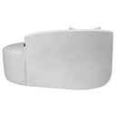 Ver imagem 4 de Recamier Curvo Orgânico 150cm 2 Lugares Lado Direito para Sala de Estar Bouclé Londres Branco