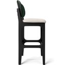Ver imagem 7 de Kit 5 Banquetas Alta Bar Cozinha Sala Jantar Fixa Betta L02 Preto Facto Verde Linho Cru - Lyam