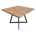 Ver imagem 3 de Mesa Estilo Industrial Quadrada 100x100cm - Antíqua.