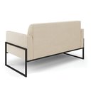 Ver imagem 5 de Sofá Namoradeira Base Industrial Alta Preto Marisa Suede D03 - D’Rossi Bege