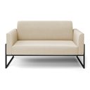 Ver imagem 3 de Sofá Namoradeira Base Industrial Alta Preto Marisa Suede D03 - D'rossi Drossi Bege