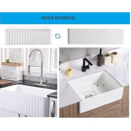 Cuba em Porcelana Estilo Fazenda Farm Sink Evier Hi502 60x46 - 3