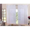 Ver imagem 1 de Cortina Voil Xadrez Para Sala, Quarto e Cozinha 6,00 x 2,50 Branco