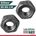 Ver imagem 2 de 500 PÇS - PORCA SEXTAVADA DE SOLDA M6 MA-1,00 POLIDO