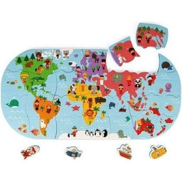 Mapa Dos Exploradores Janod 28 Peças Brinquedo Educativo - 1