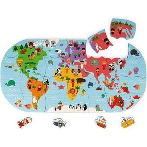 Mapa Dos Exploradores Janod 28 Peças Brinquedo Educativo