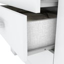 Ver imagem 5 de Guarda Roupa Solteiro 4 Portas 3 Gavetas Caju Branco