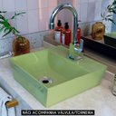 Ver imagem 2 de Cuba Pia de Apoio para Banheiro Quadrada 33cm Aya C08 Verde - Mpozenato