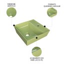Ver imagem 3 de Cuba Pia de Apoio para Banheiro Quadrada 33cm Aya C08 Verde - Mpozenato