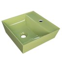 Ver imagem 1 de Cuba Pia de Apoio para Banheiro Quadrada 33cm Aya C08 Verde - Mpozenato