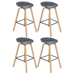 Kit 4 banquetas altas bancada cozinha Cassia BD 76 cm - 1